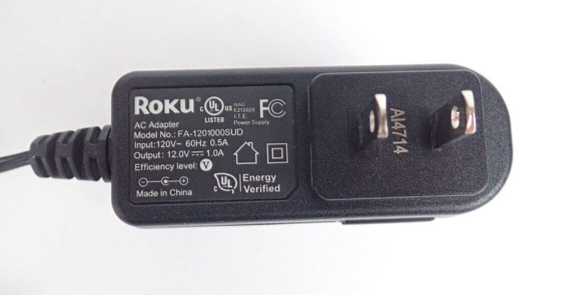 Roku 3 Media Streamer 2 Remote W/ Power Supply 4200X Black (Parts Only) Untested