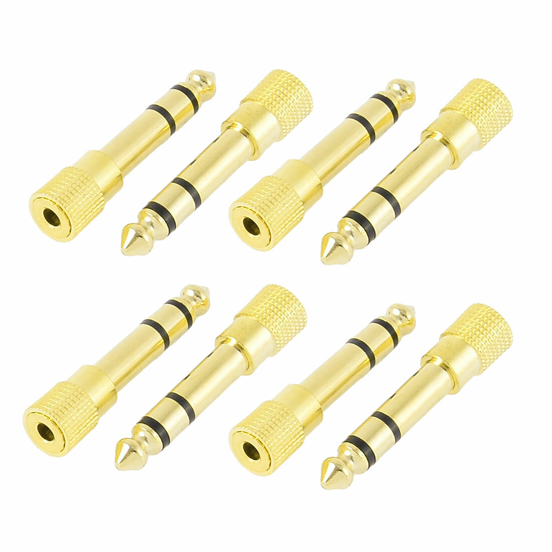 8pcs 6.35mm Male to 3.5mm Female M/F Stereo Socket Audio Connector Coupler