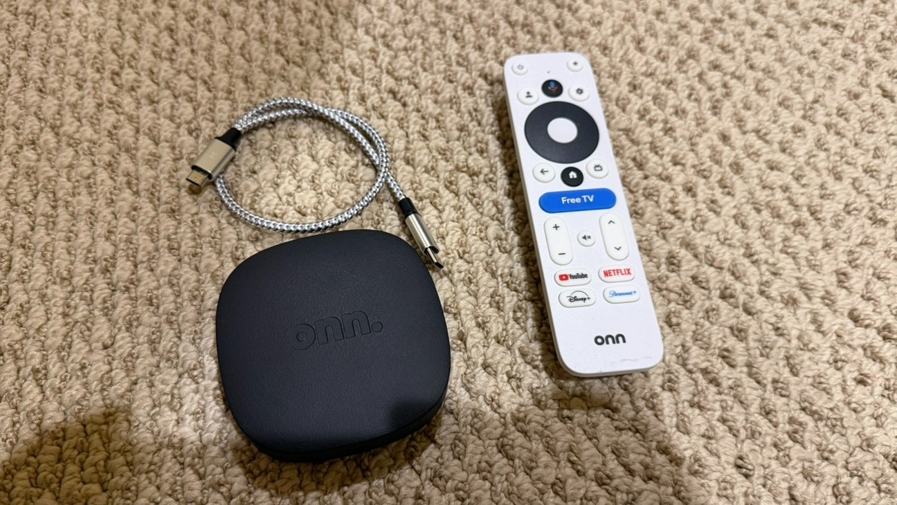 Onn 4K Streaming Device + Google TV + Remote Control w/ Voice Control