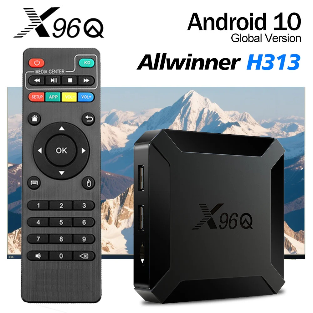 High Quality X96Q Smart TV BOX Android 10.0 Allwinner H313 Quad Core 2GB 16GB 4K