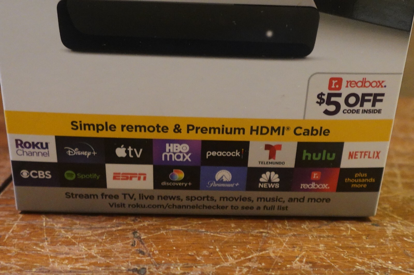 Roku Premiere-HD/4K/HDR Streaming Device- SKU# 3920RW-SW High Speed USED