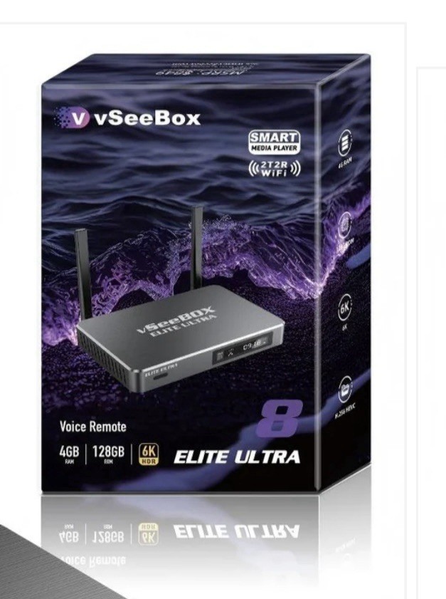 VseeBox Elite Ultra 128GB, 4GB RAM, 6K Ultra HD – Brand New, Fast Free Shipping