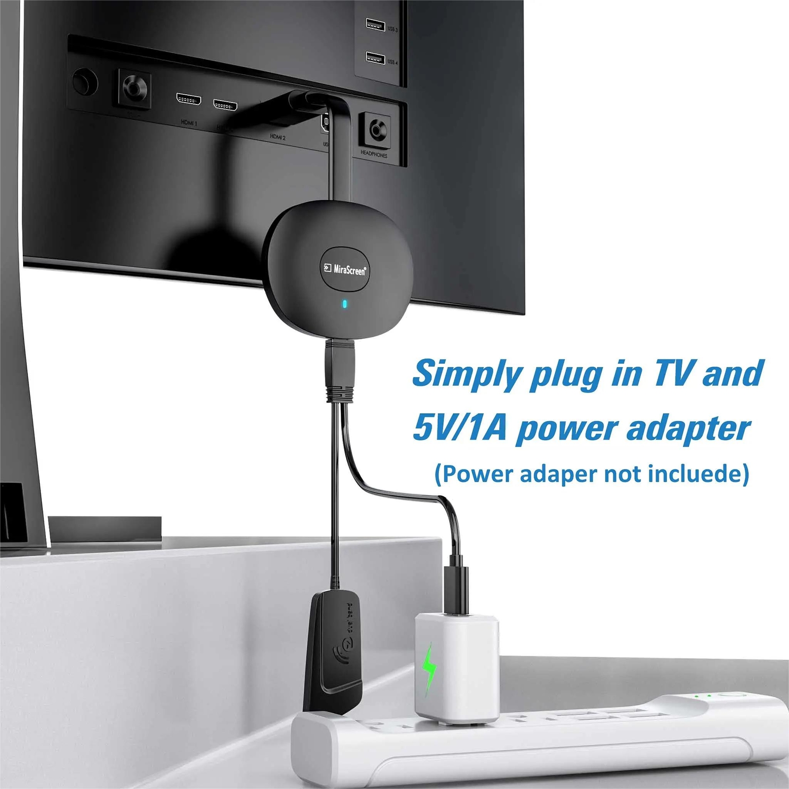 2.4G WiFi 4K HDMI Display Dongle Connect for Mac TV Notebook Projector Monitor