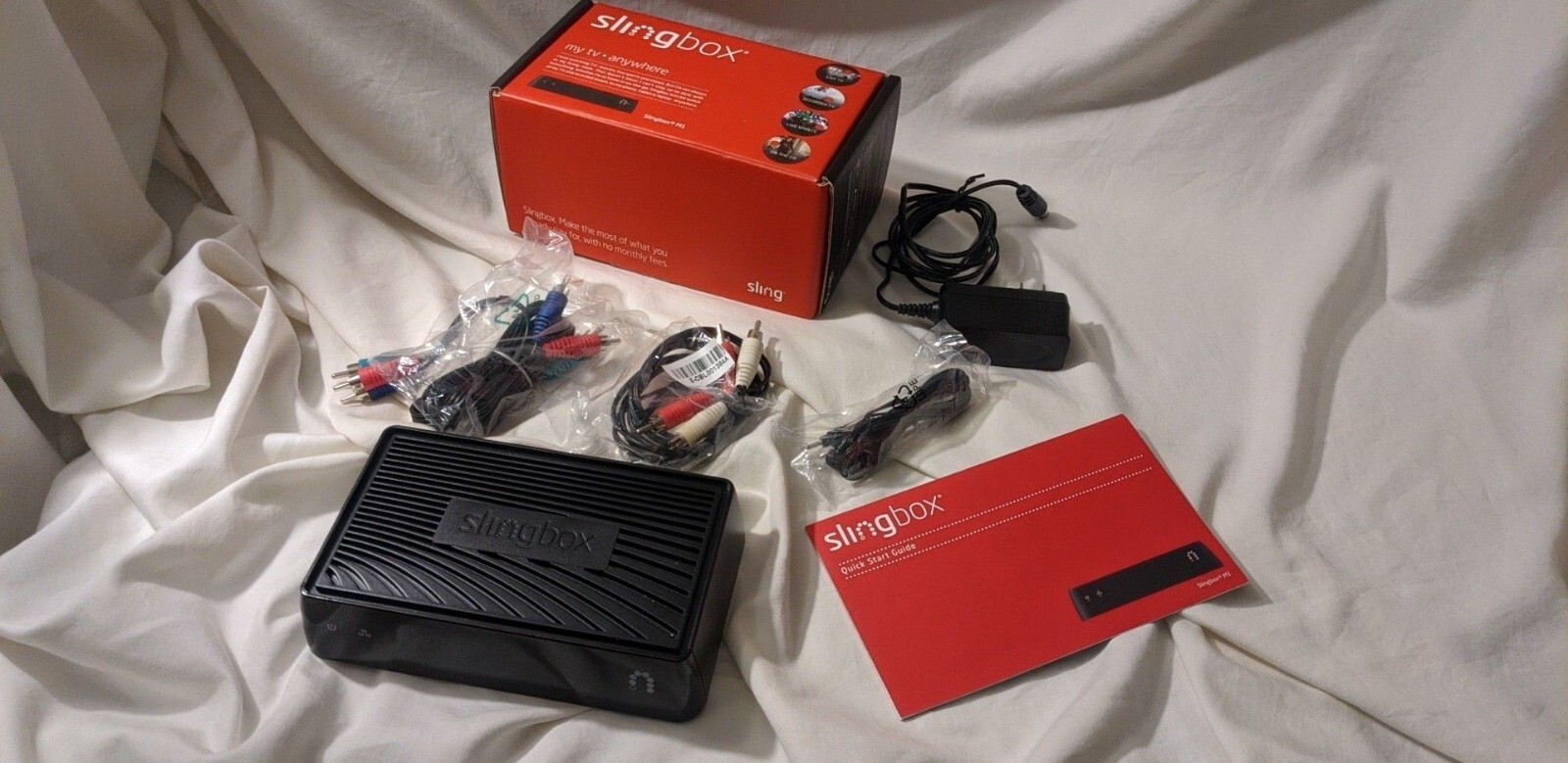 Sling Media Slingbox M2 media streamer + orig accessories + guide in box VG cond