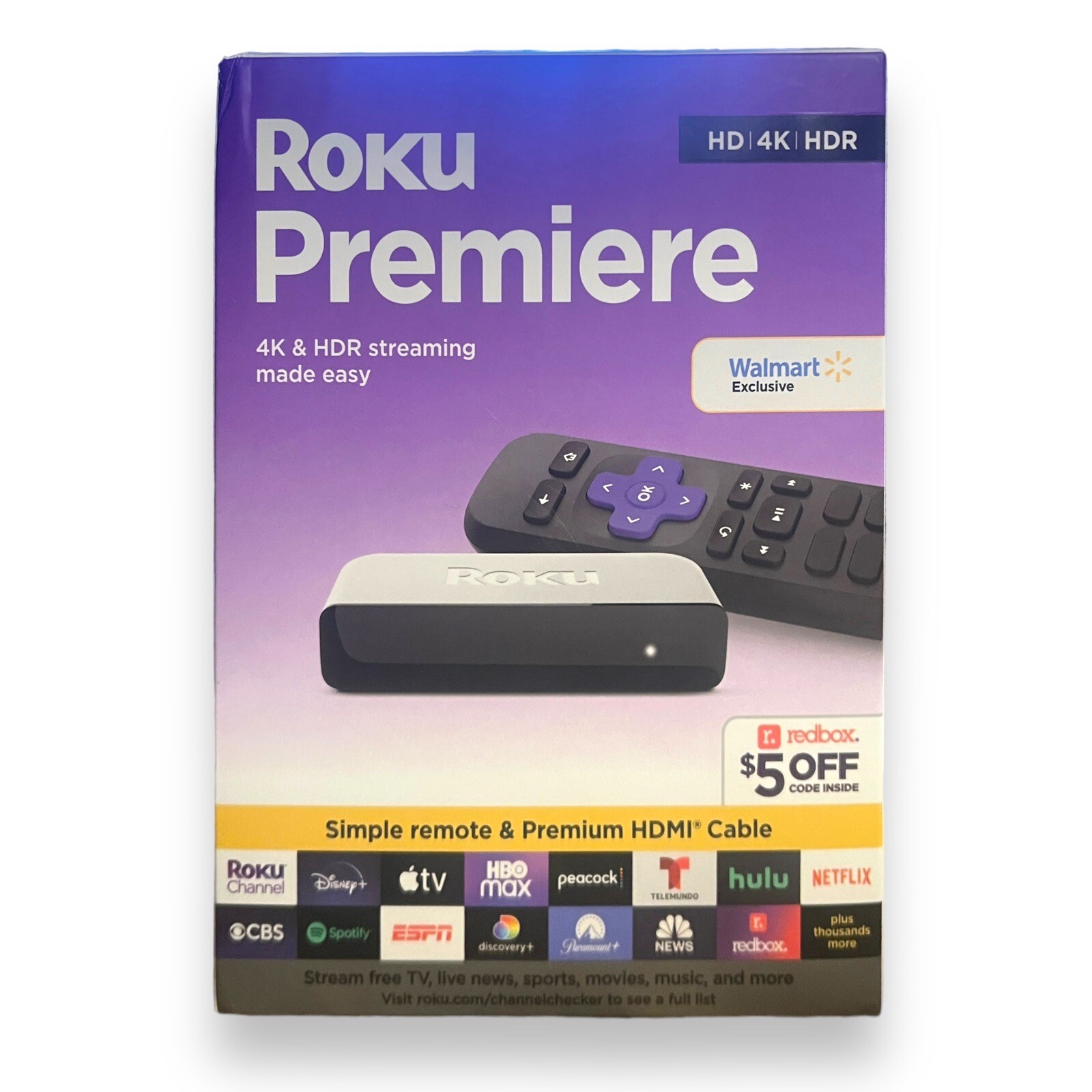 Roku Premiere 3920RW-SW HD | 4K | HDR Streaming Media Player #7175