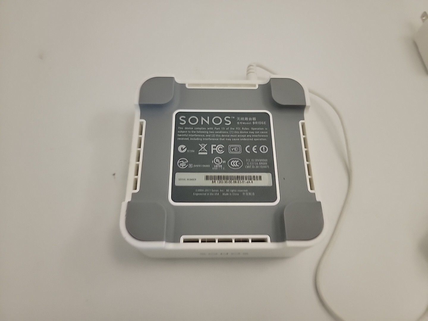 Sonos BRIDGE ZoneBridge BR100 Wireless HiFi System – White WITH PS