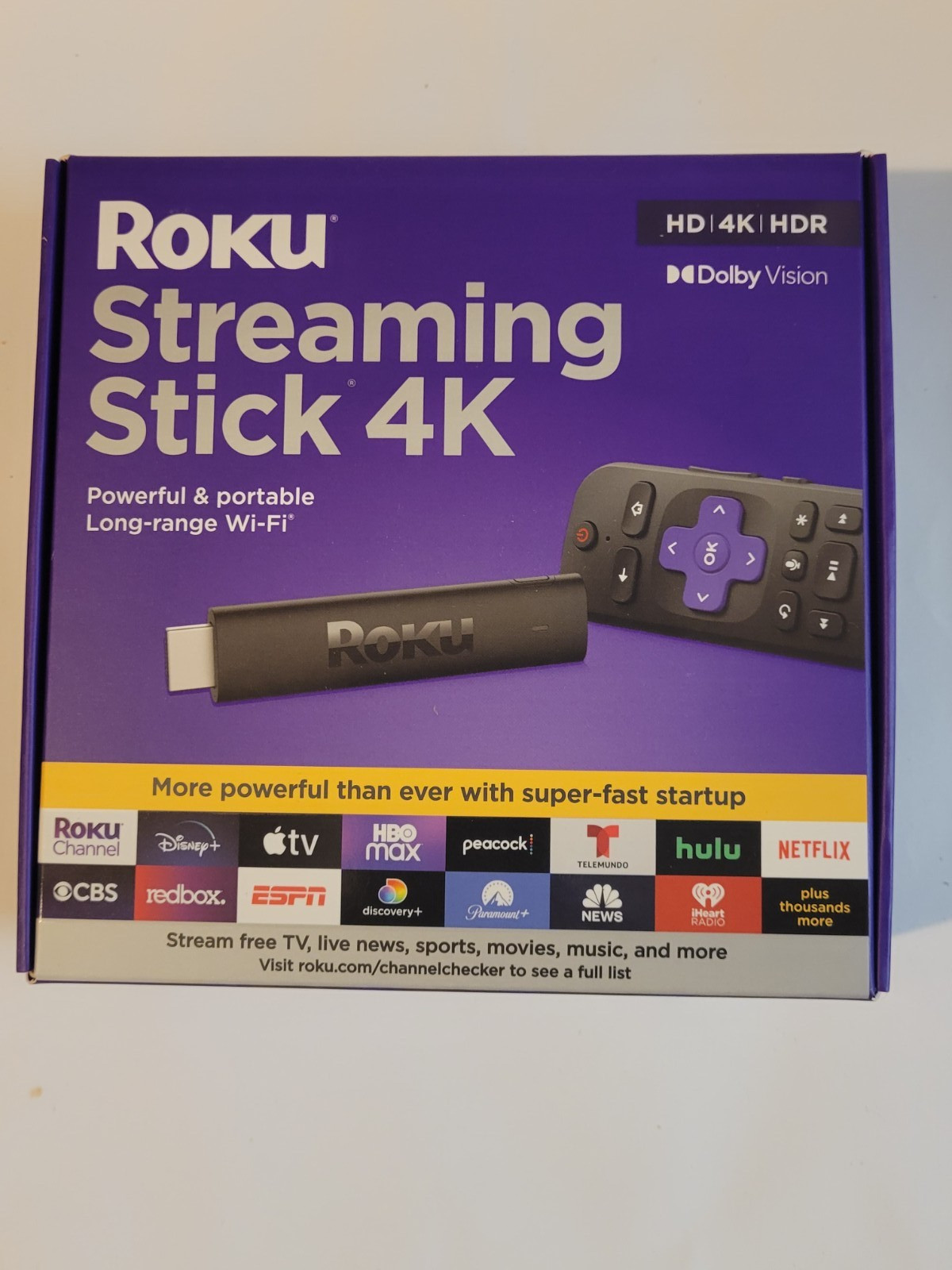 New Roku Streaming Stick 4K/HDR/Dolby Vision Streaming Device with Remote