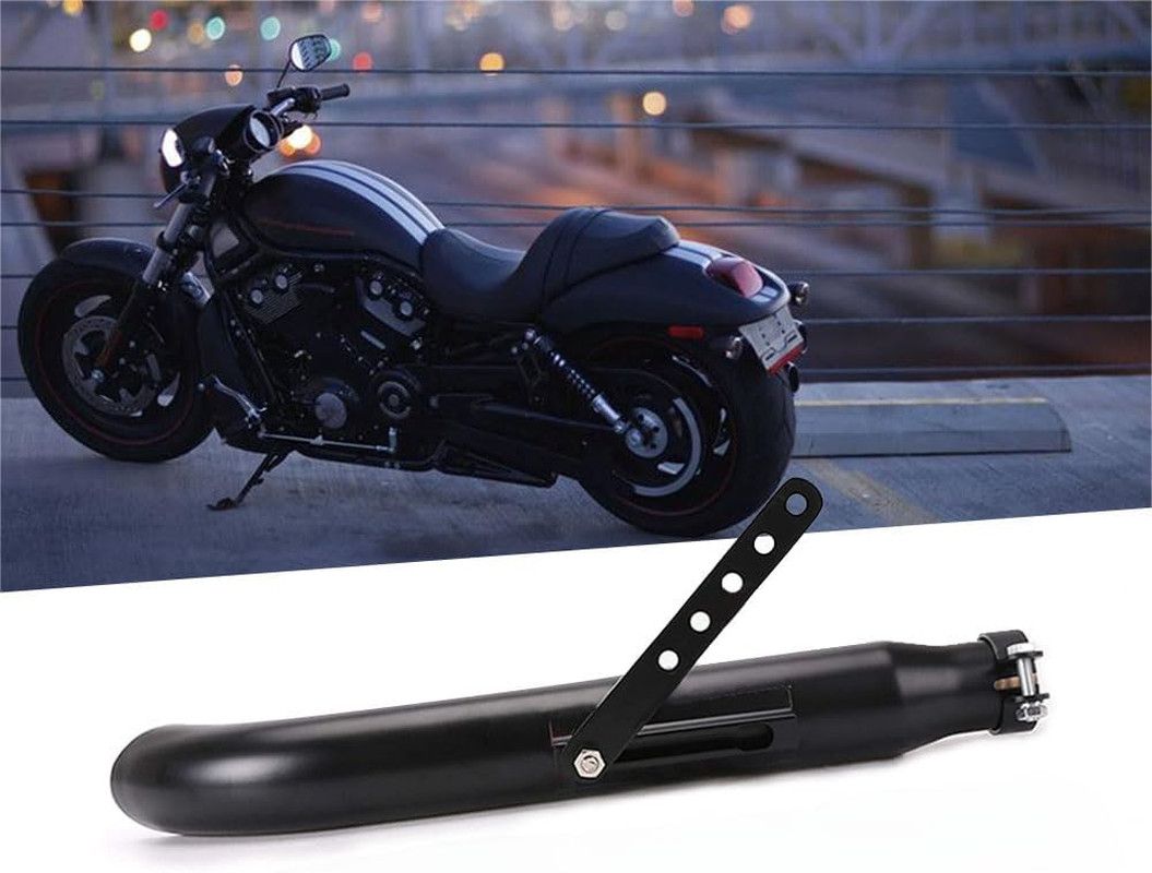 Baking Paint Universal Motorcycles Slash Cut Exhaust Tip Muffler Pipe for 1-3/8″