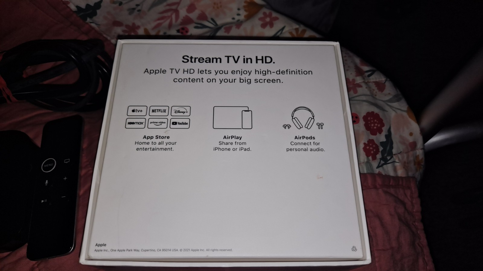 Apple TV 4K Black 32GB WiFi Media Streamer with Siri remote
