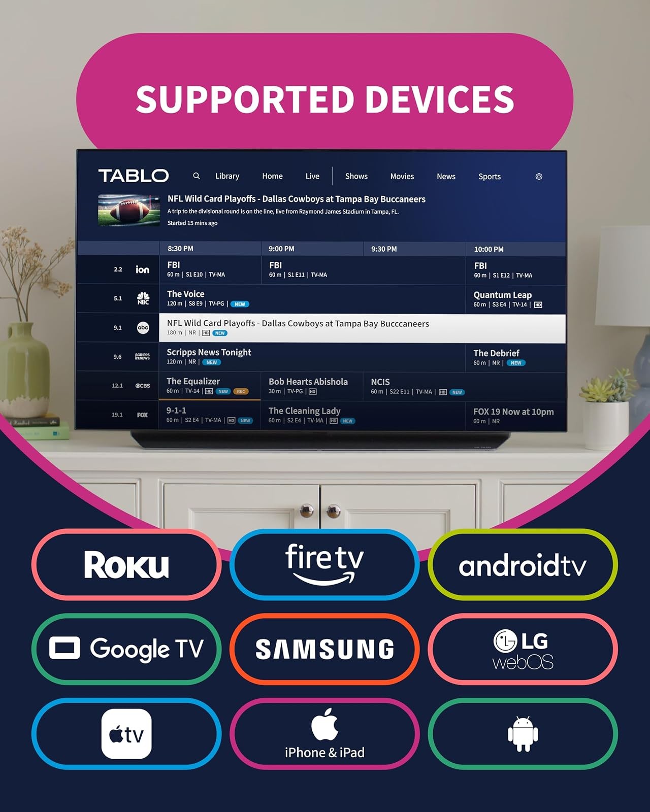 Tablo TV 4th Gen 4-Tuner OTA DVR with 35-Mile Indoor Antenna