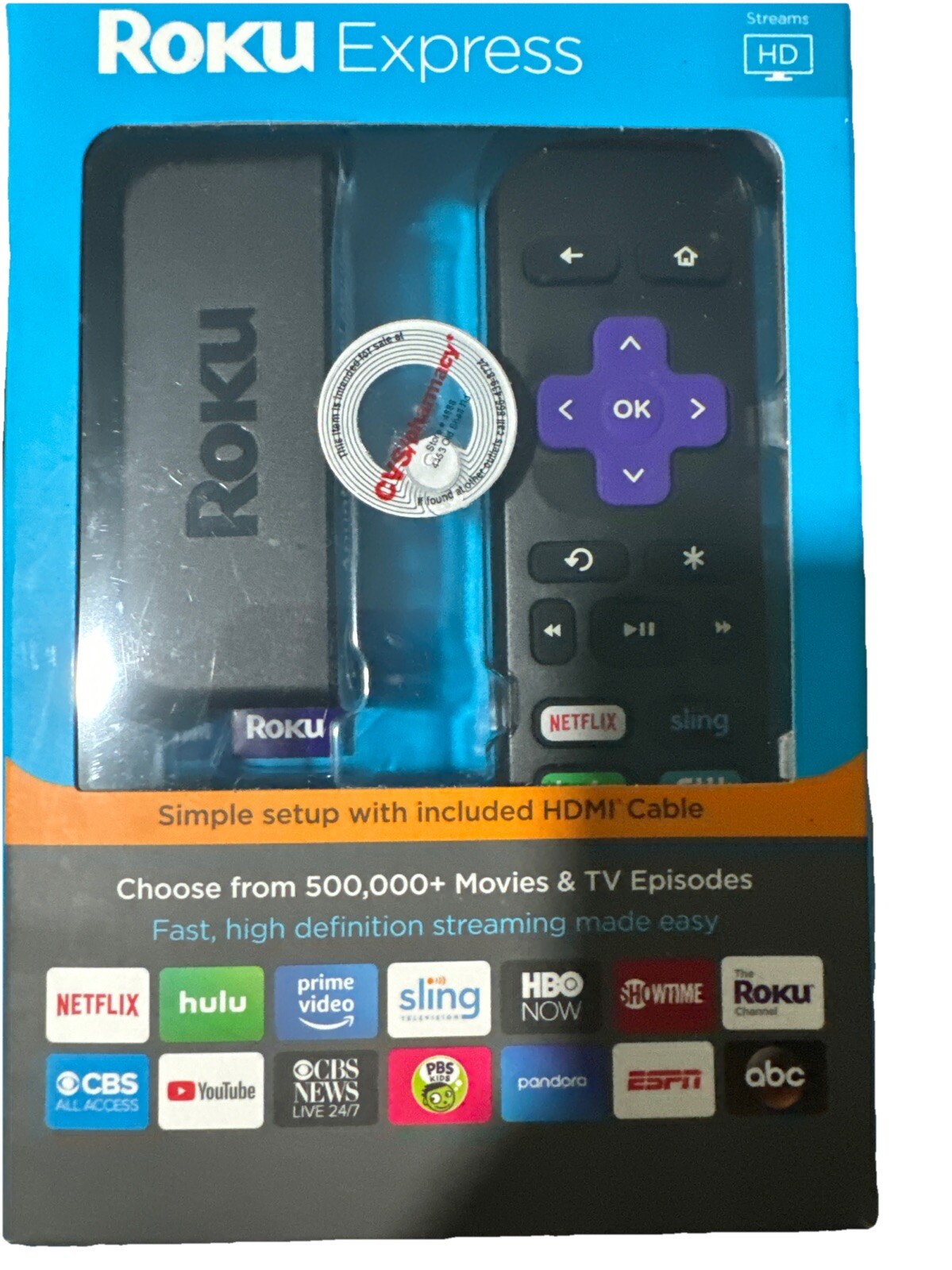 Roku Express HD Media Streamer 3900R – Black