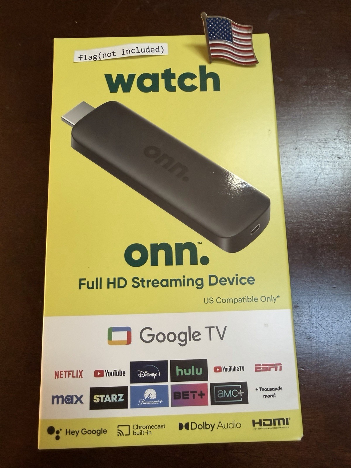 Onn Google TV Full HD Streaming Stick Device 2K 8GB 1.5GB RAM 1080P VOICEREMOTE