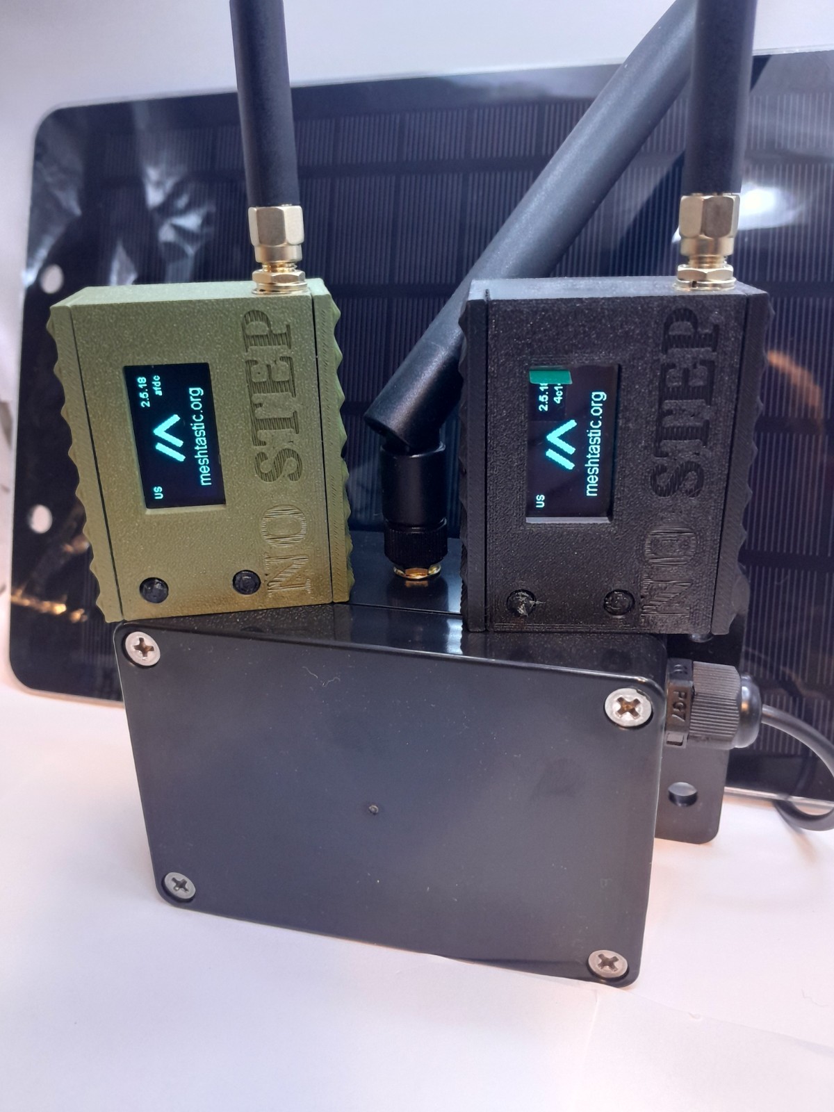 MeshCore network 3 NODES, Solar Relay Station Long Range LoRa- plus 2 V3 nodes