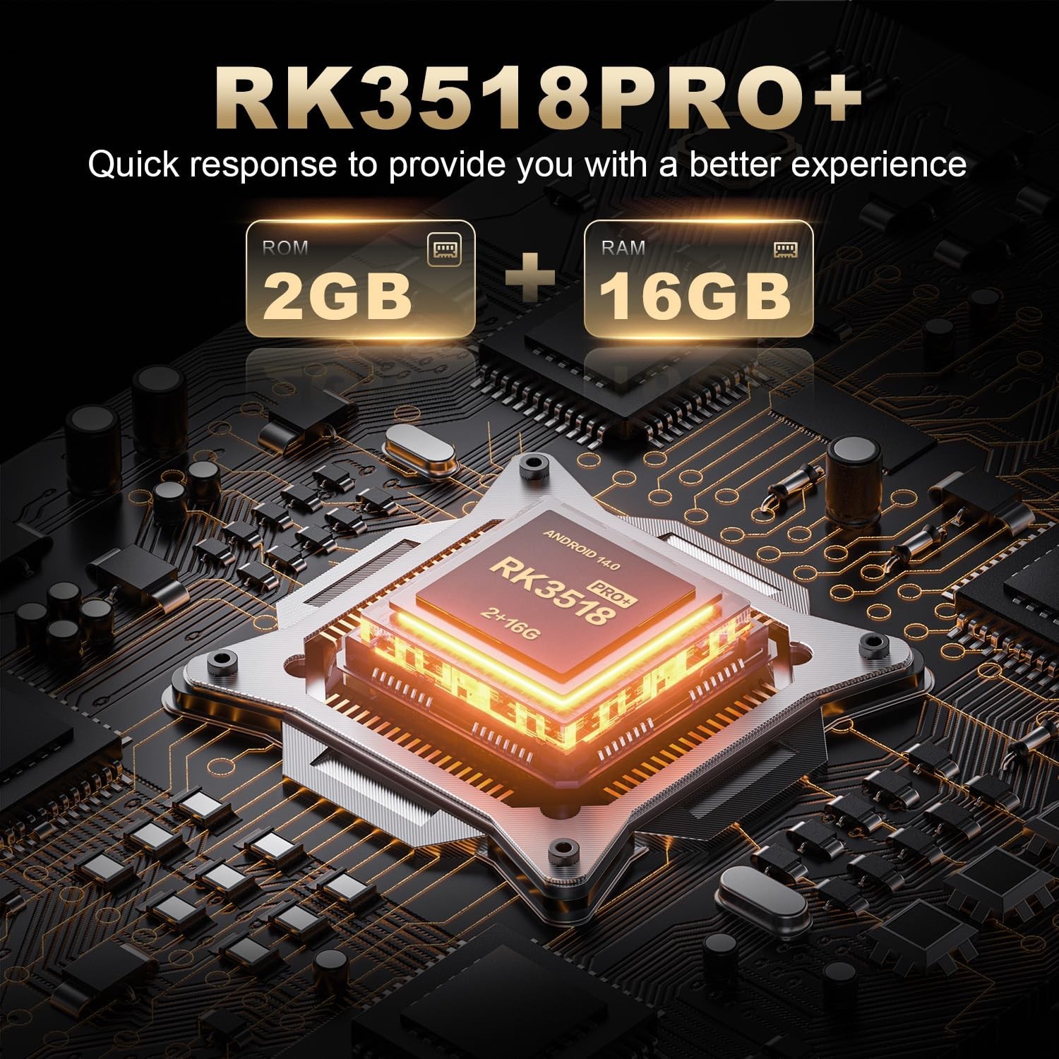 Mini Android TV Box 14.0, RK3518, 2GB RAM, 16GB ROM, Dual WiFi 2.4G/5.8G, 8K HDR