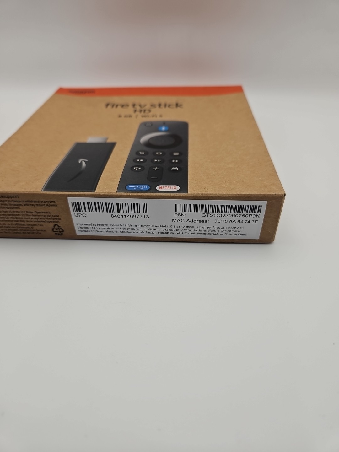 Amazon Fire TV Stick HD Streaming Device 8Gb Wi-Fi 5 New O