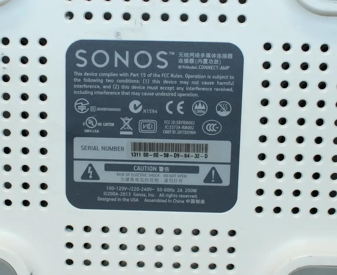 SONOS CONNECT:AMP GEN 1 DIGITAL MEDIA STREAMER – Free Shipping.