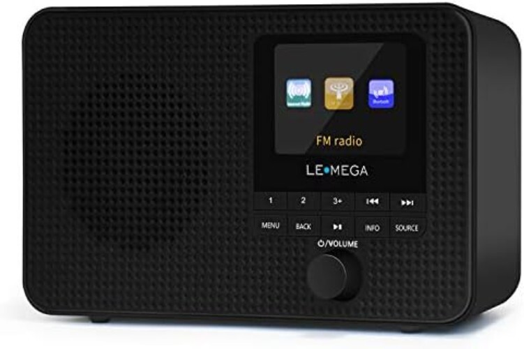 Portable WiFi Internet Radio Bluetooth Speaker Dual Alarms Tft Display