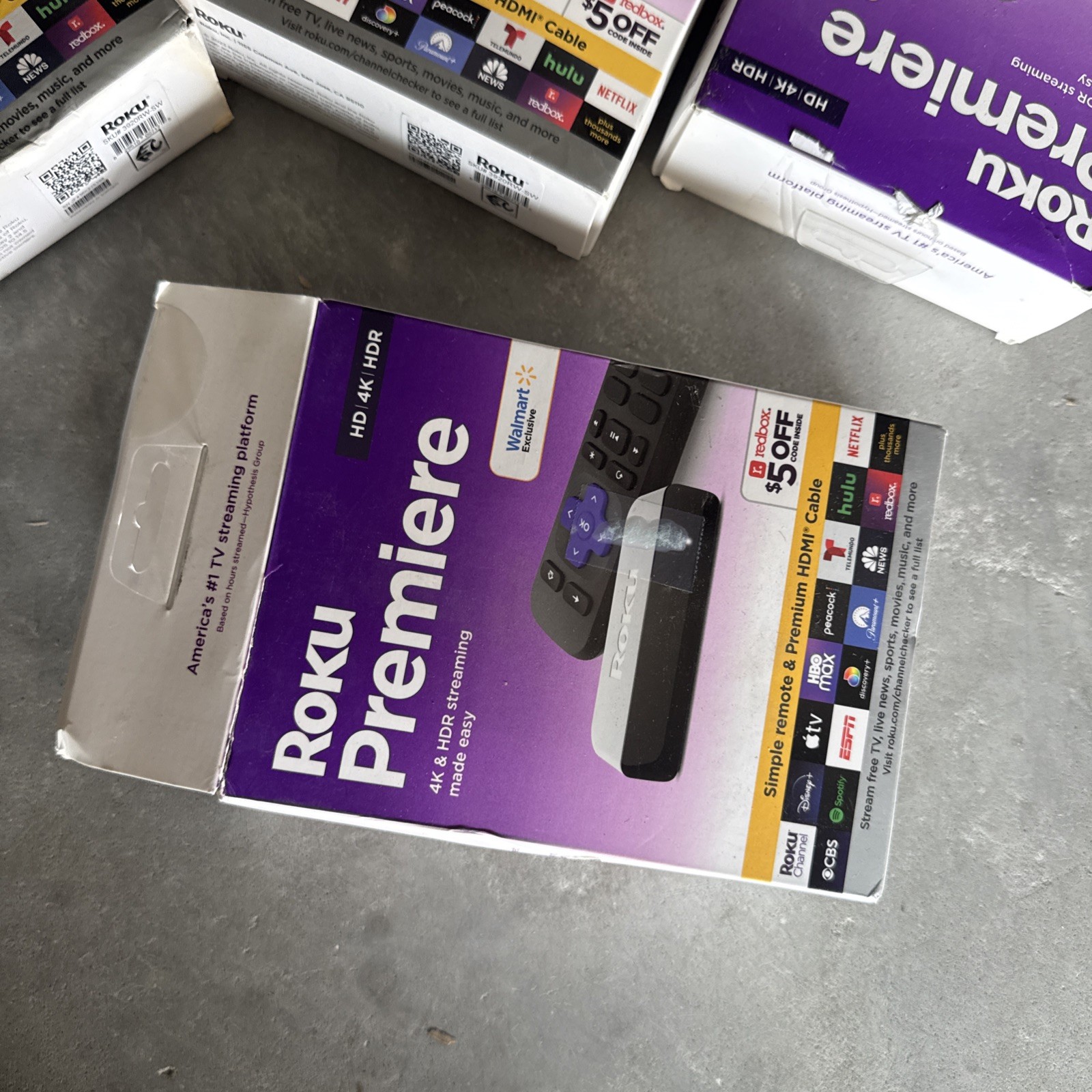 Roku Premiere 4K HDR Streaming Media Player with HDMI Cable & Remote ~ New