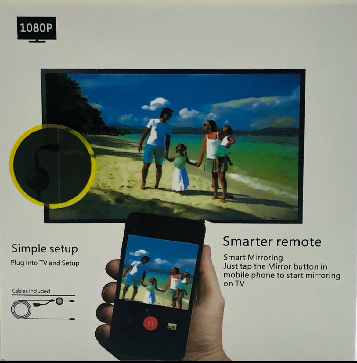 MiraScreen G4 Wireless Display Dongle TV 1080p WiFi Media Miracast Airplay DLNA