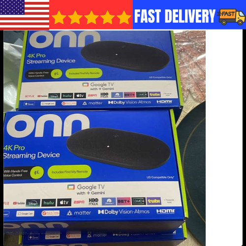 Onn 4K Pro Streaming Device Google TV 32GB Dolby Vision Atmos HDMI 2026 Model