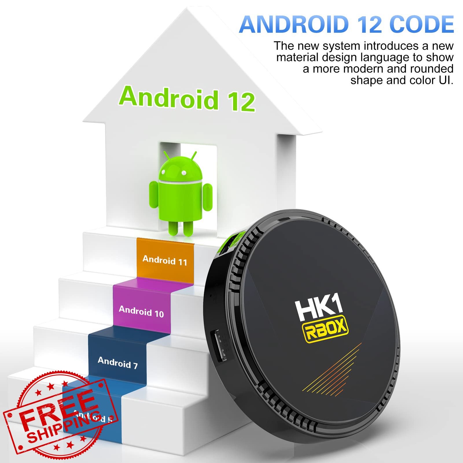 Android 12 TV Box 4GB 32GB H618 WiFi6 Bluetooth 5.0 8K Ultra HD