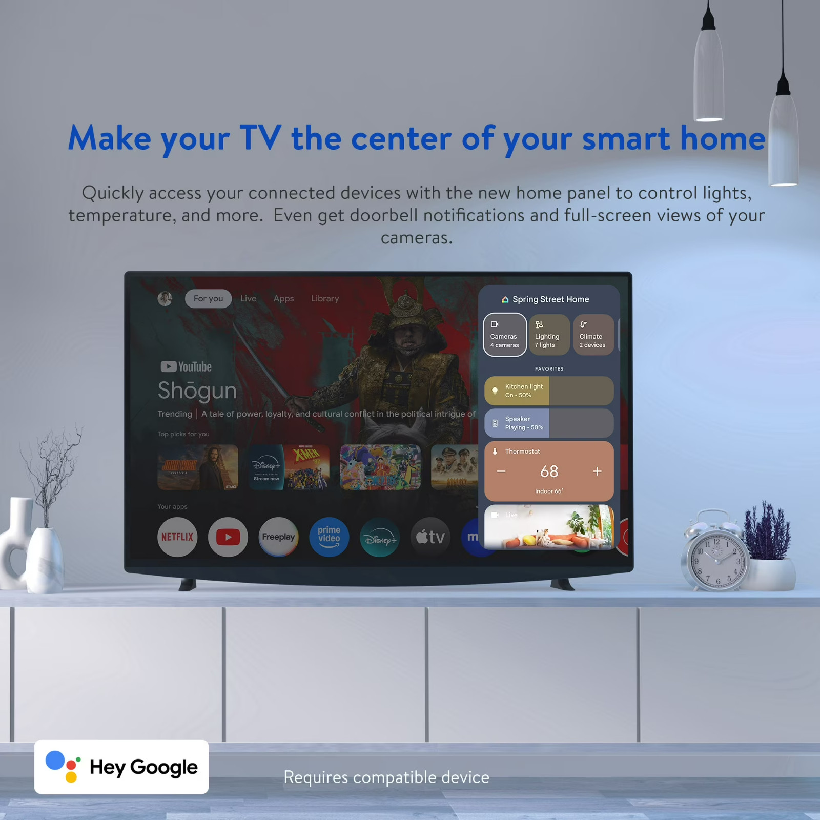 onn 4K Streaming Device, Google TV – Fast Streaming, Ultra HD, 8GB Storage, 2GB