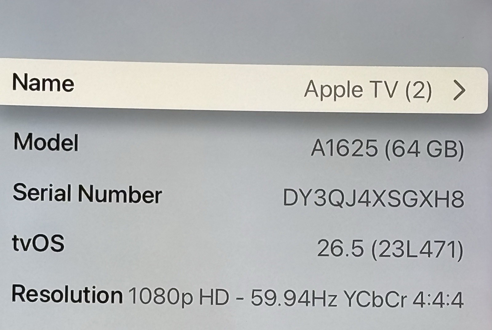 Apple TV 4th Gen 64GB 1080p Media Streamer Wi-Fi HDMI Ethernet A1625
