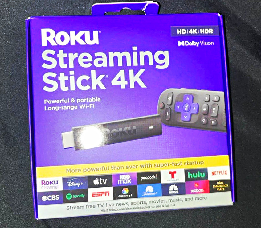 Roku Streaming Stick 4K 2160p HDR Dolby Vision Voice Remote HDMI Wi-Fi