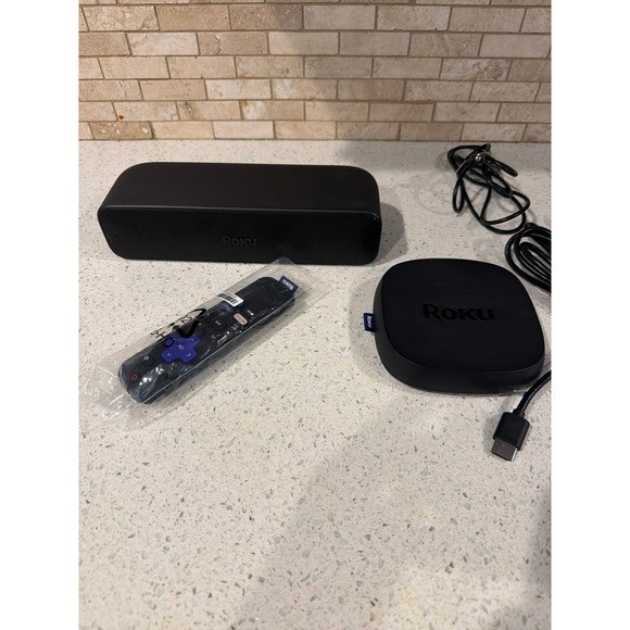 Roku Streambar Soundbar Streaming Media Player Remote Cables Tested Working