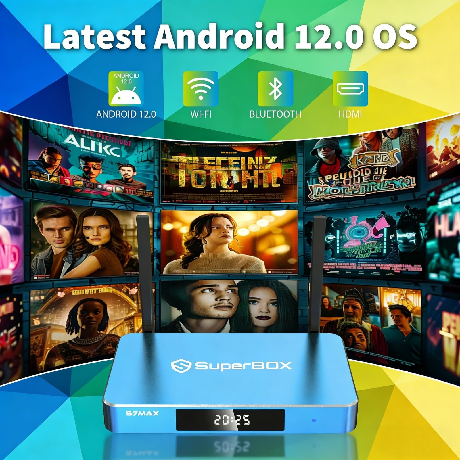 SuperBox S7 Max Smart TV Box 6K Ultra HD WiFi 6 Android Media Player 4GB+64GB