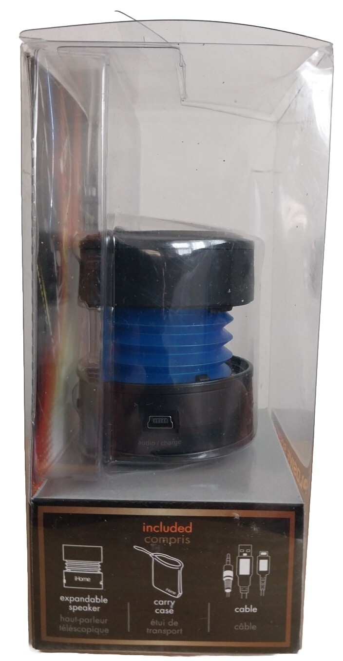 iHome Speaker N3288 Portable Rechargeable Mini Box Explosive Sound Blue RARE NIB
