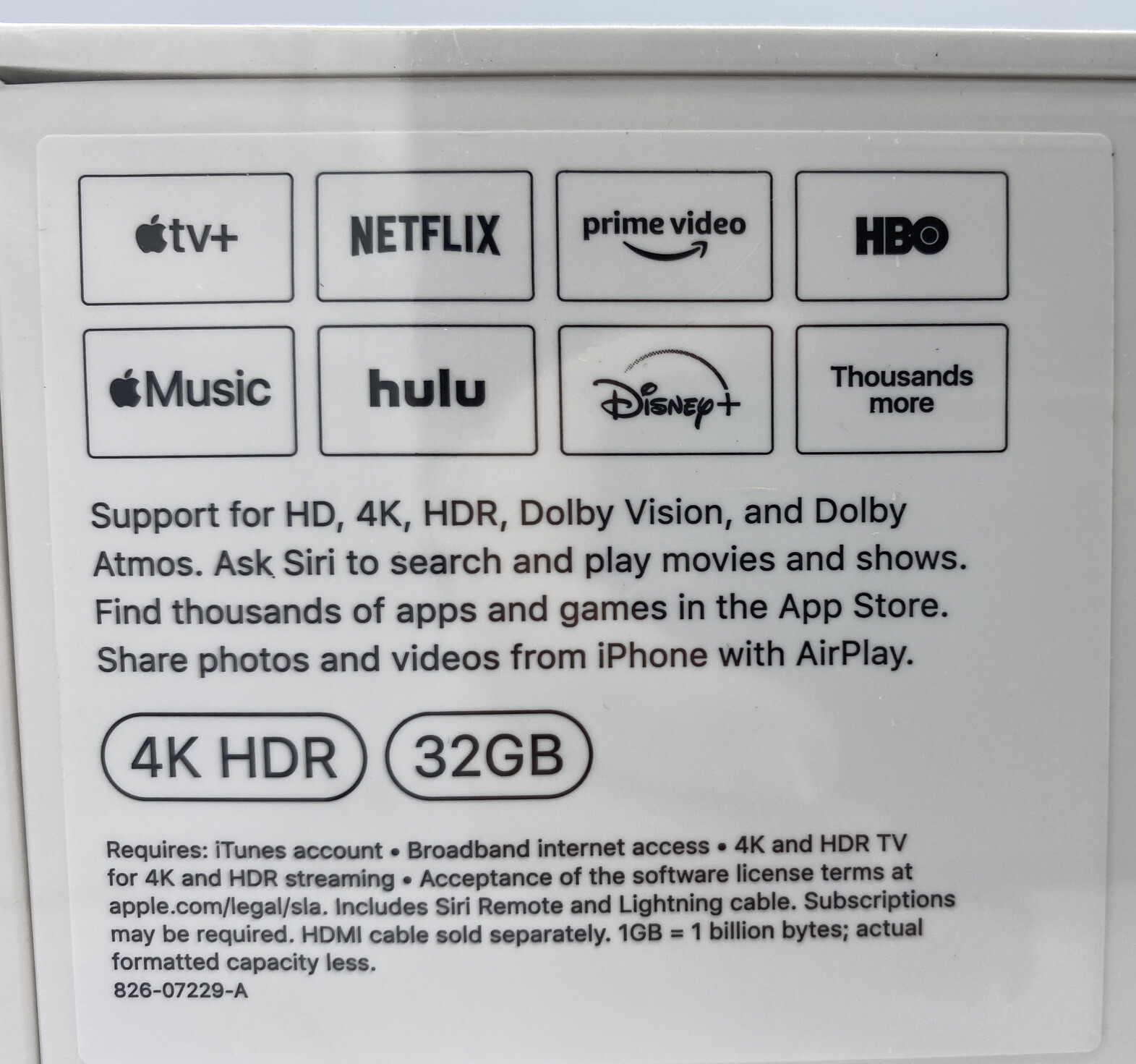 Apple TV 32GB 4K HD Media Streamer – Black (MQD22LL/A)