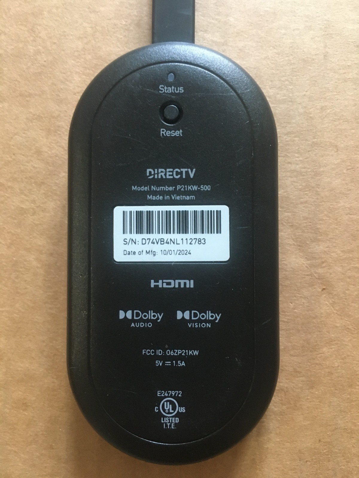 DIRECTV Gemini Air Streaming Device 4K Model P21KW-500