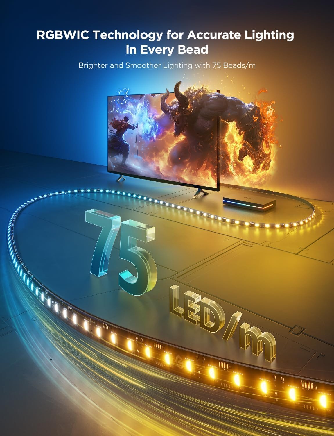 HDMI 2.1 Sync Box 2, AI Sync Box with TV Backlight, Supports 8K@60Hz, 4K@144Hz,