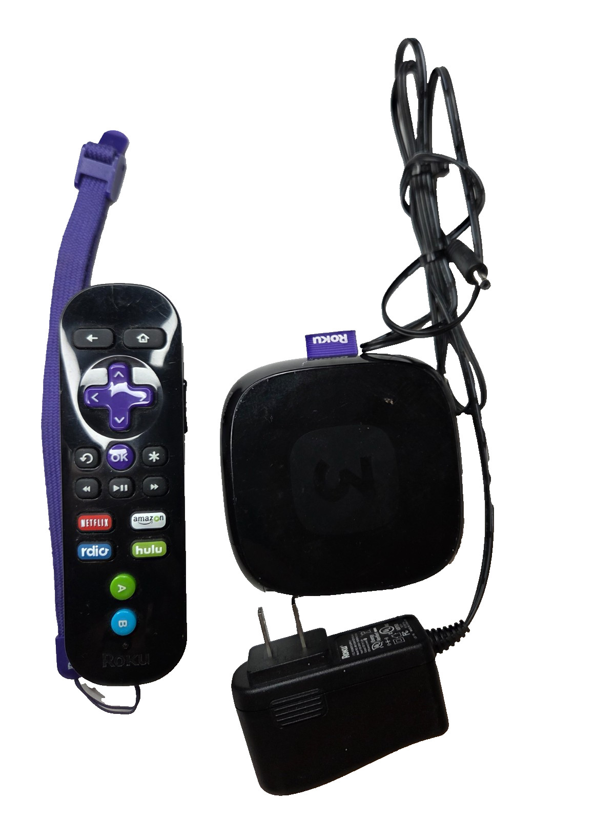 Roku 3 Media Streamer 4200X 3rd Generation Black with Power Cord, Remote