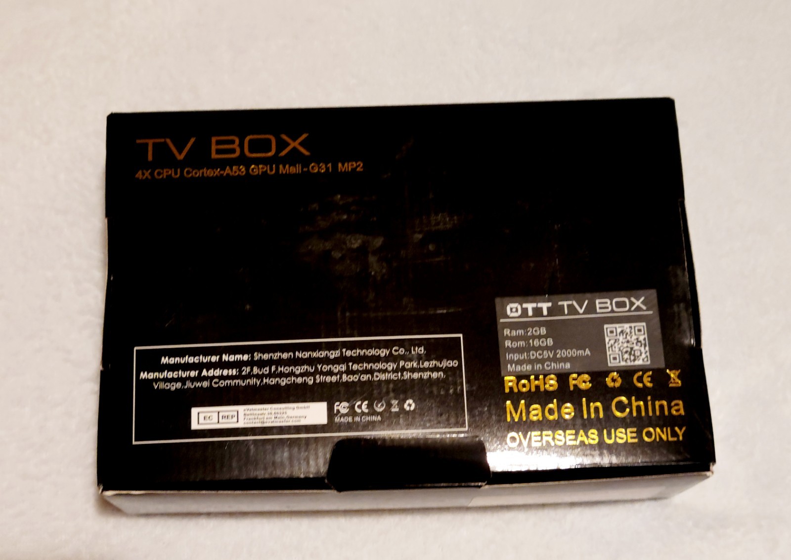 T95 TV Box 4x CPU Cortex-A53 GPU Mali-G31 MP2