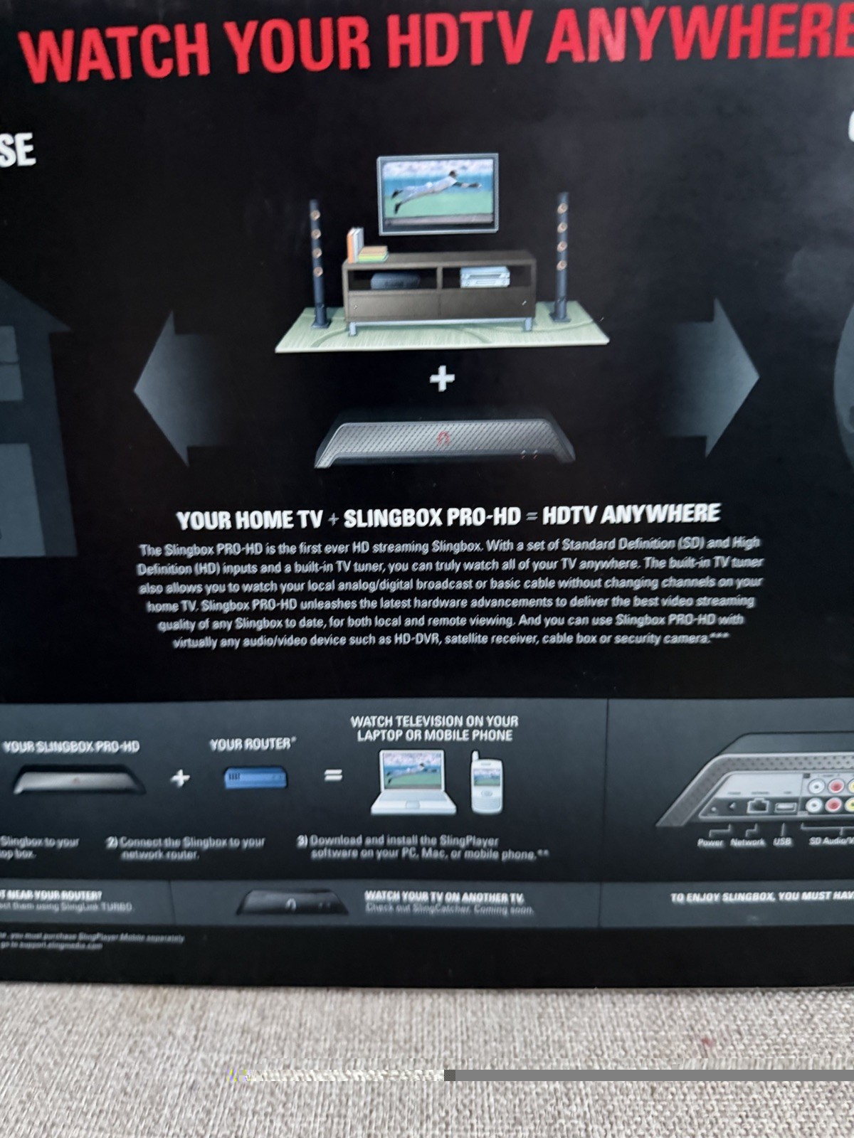 2008 Sling Media Slingbox Pro-HD Model – Digital Media Streamer Box (SB300-100)