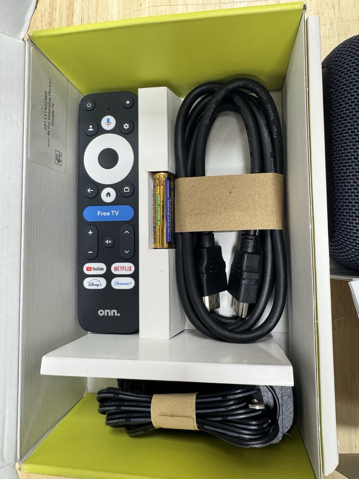 ONN 4K Pro Google TV Streaming Device w Dolby Atmos/Dolby Vision