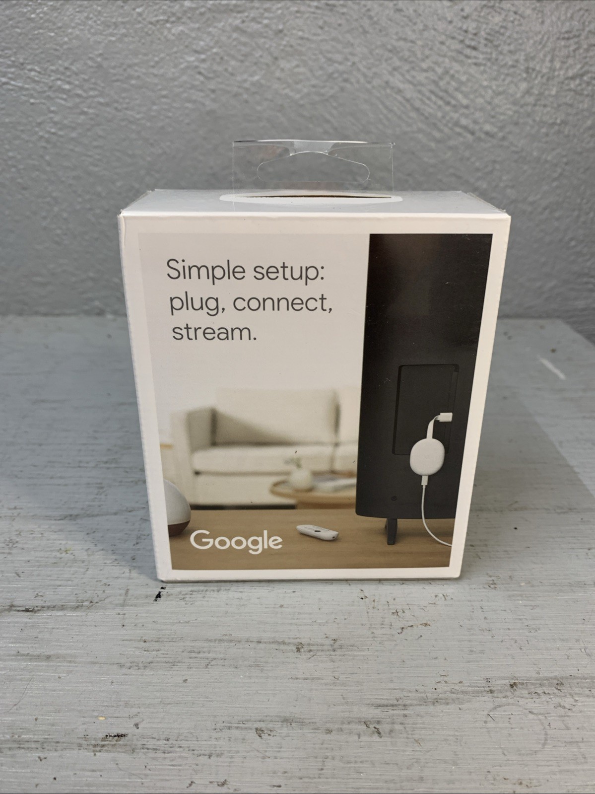 Google Chromecast with Google TV 4K Media Streamer White Wi-Fi Bluetooth HDMI