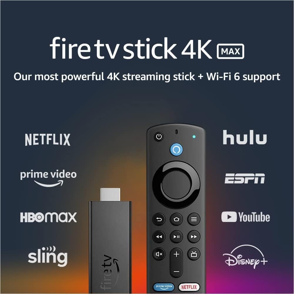 Amazon Fire TV Stick 4K Max WiFi 6 Streaming Media w/ Alexa Voice Remote