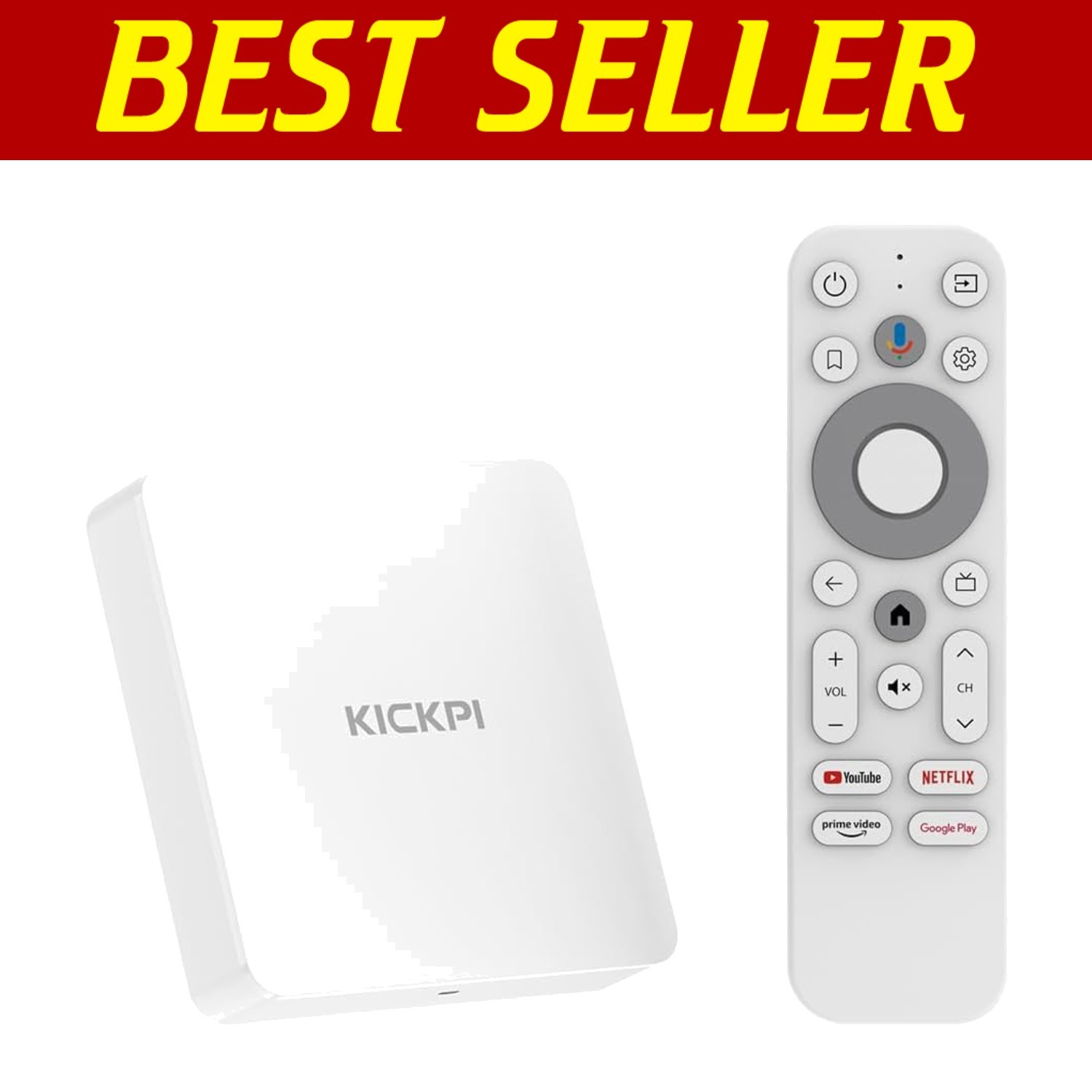 KP1 Google Certified Android 11 TV Box – 4K, Voice Search & Chromecast Included-