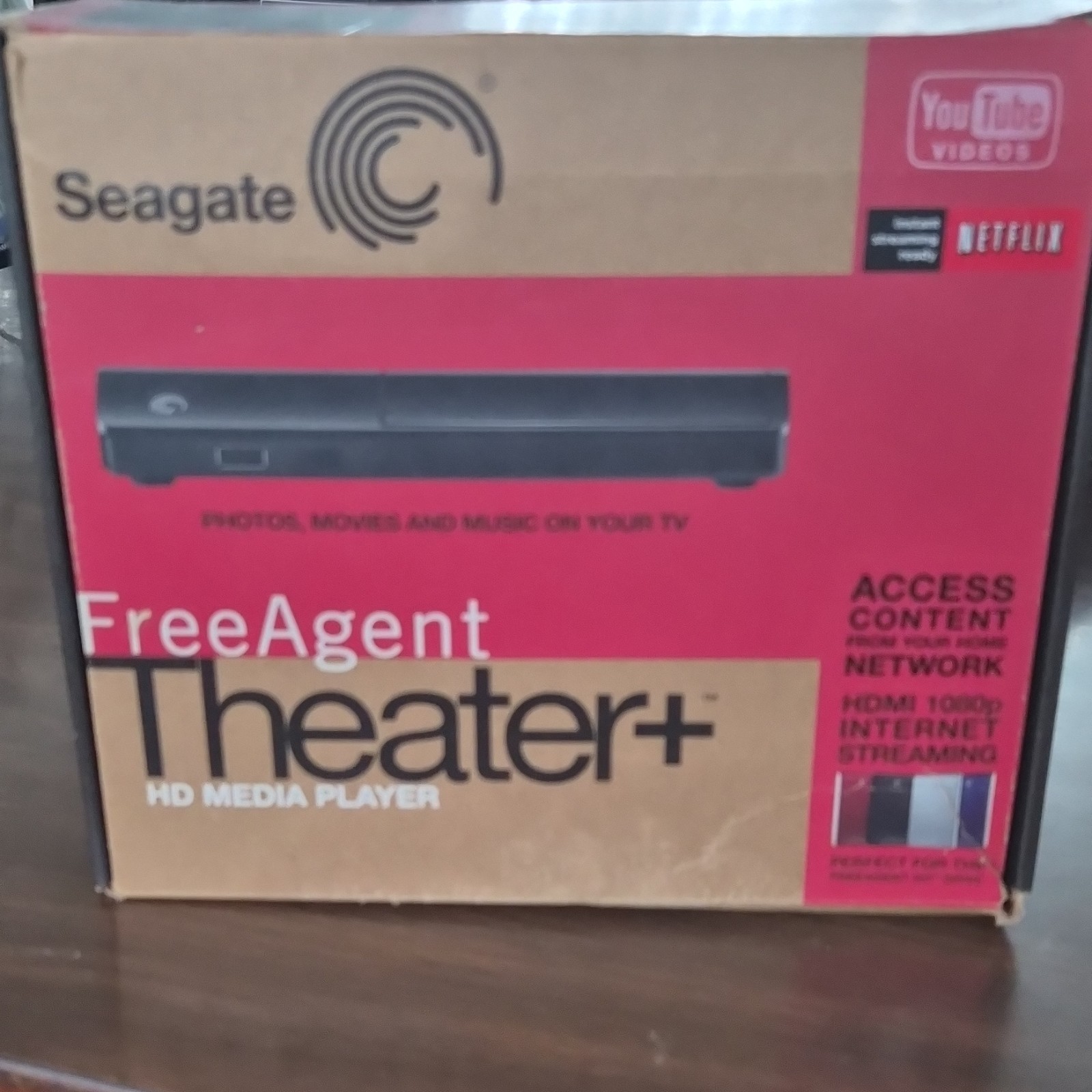 Seagate FreeAgent Theater+ HD Media Player 1080p HDMI Internet Streaming Black