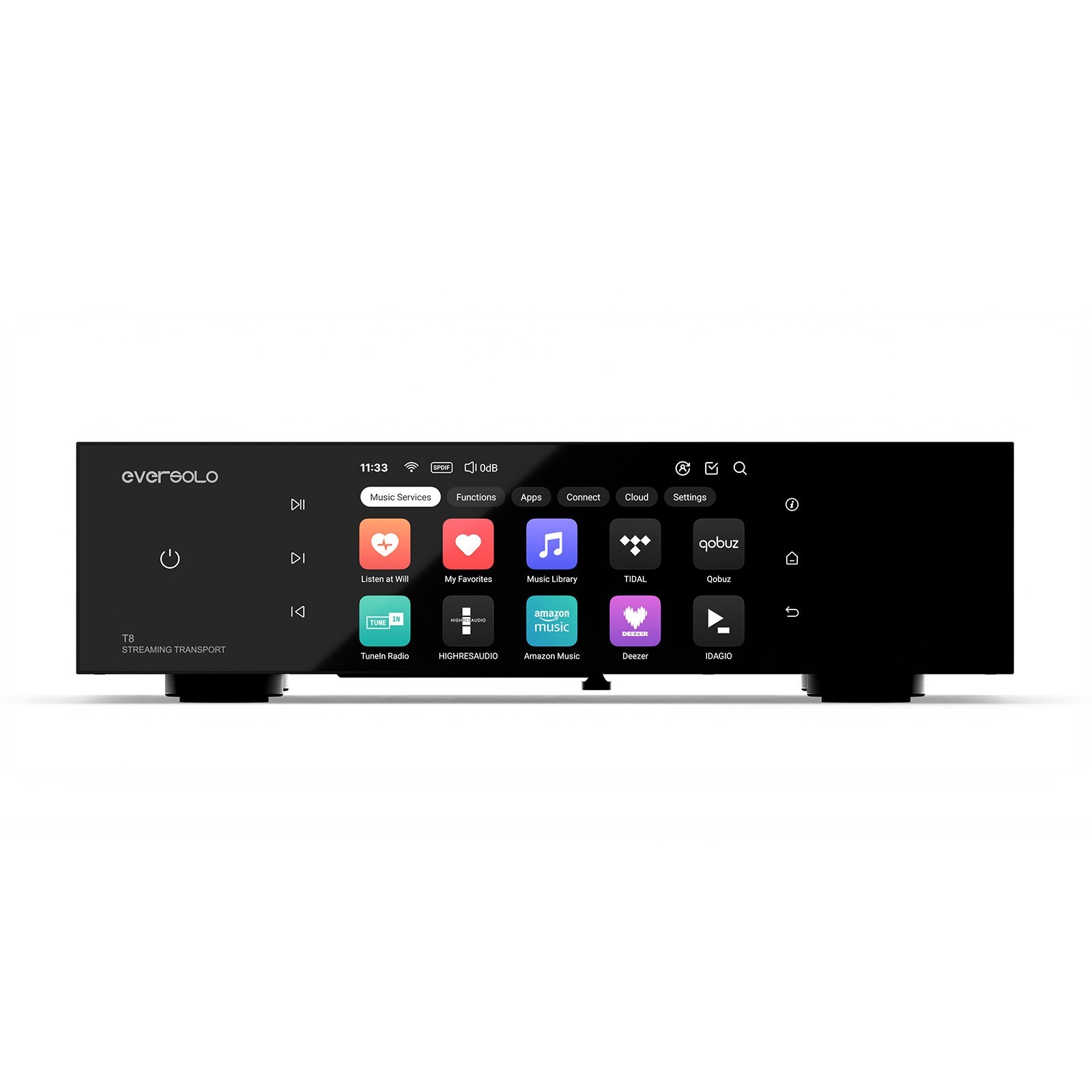 EverSolo T8 Music Streaming Transport – Black (OPEN BOX)