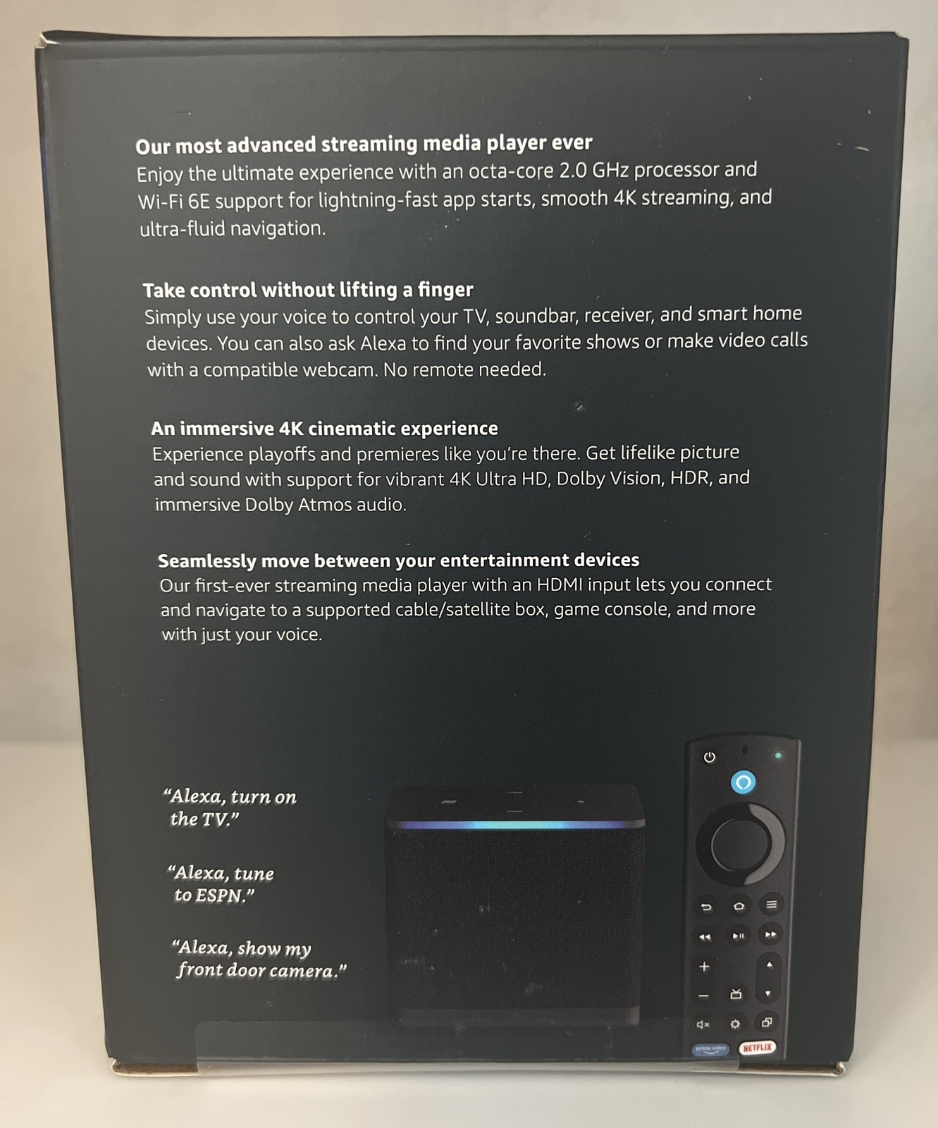 *Amazon Fire TV Cube-3rd Gen-Alexa Wi-Fi 6E 4K Ultra HD- B09BZZ3MM7-New Sealed *