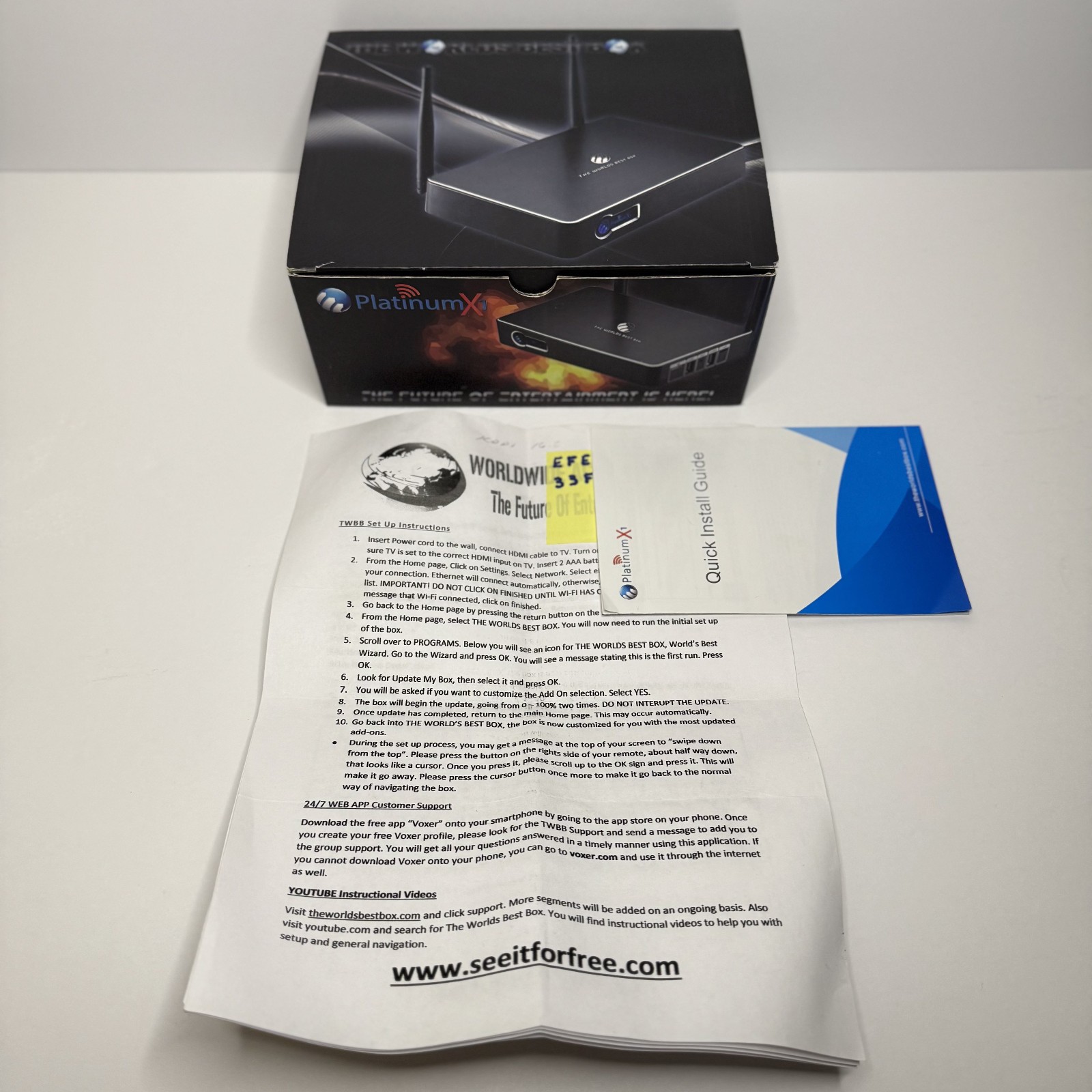 The World’s Best Box Platinum X1 Media Streaming – READ – NO REMOTE ⚠️TESTED