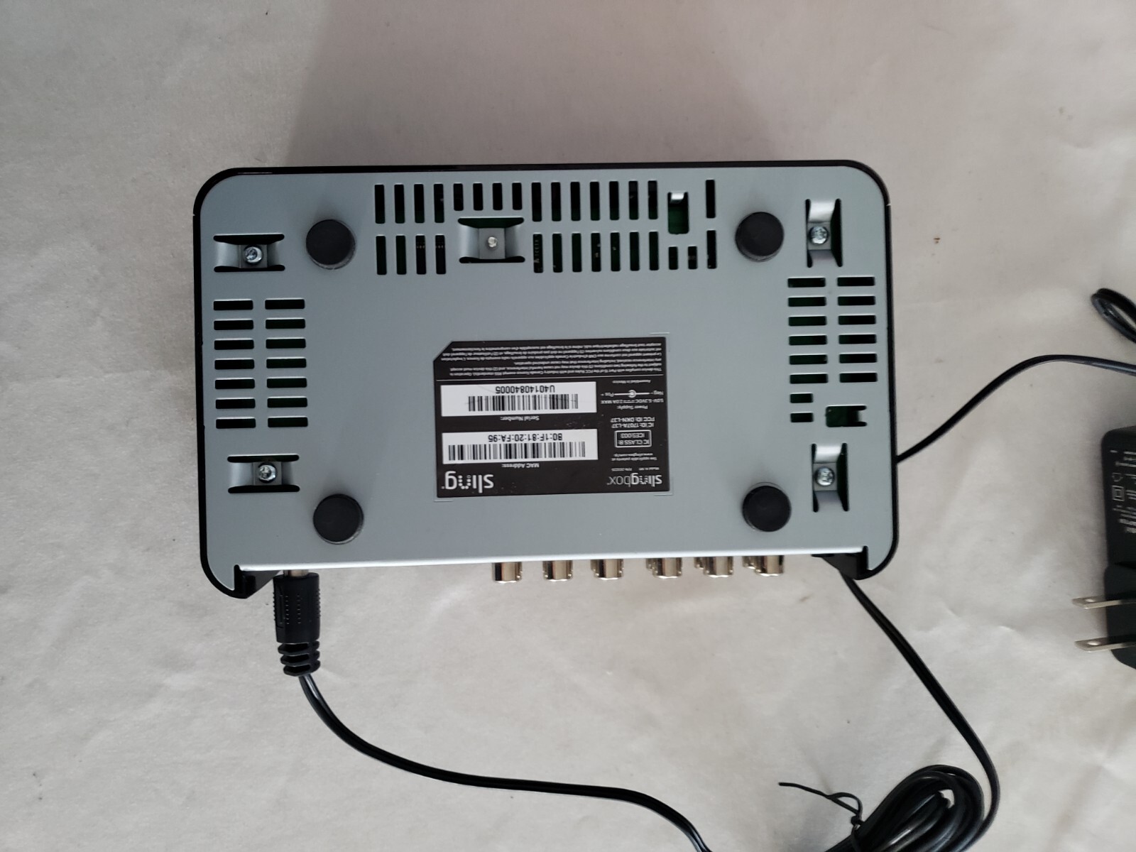 Slingbox M1 Sling Digital HD Media TV Streamer working unit and power supply