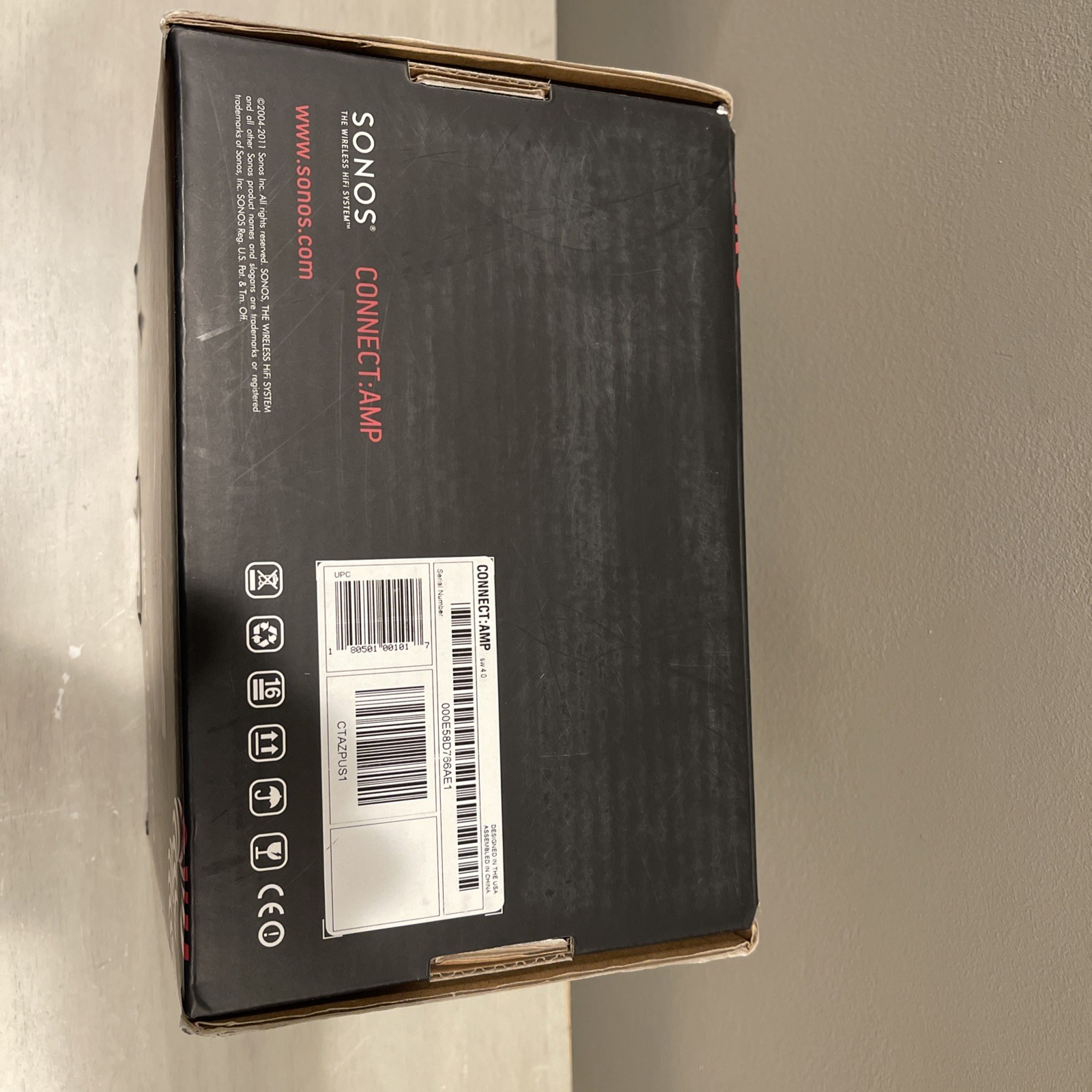 Sonos Connect:Amp Digital Media Streamer – White/Gray (CTAZPUS1)