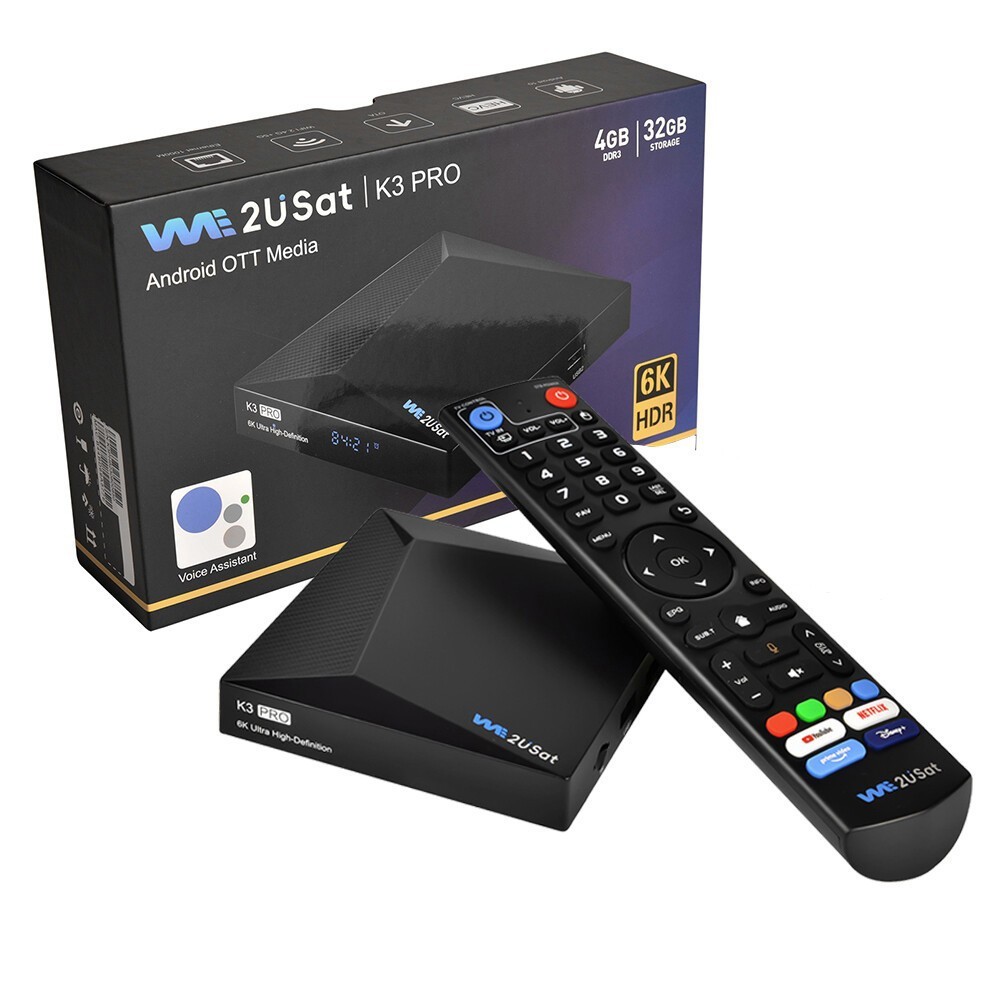K3 PRO 6K Super Clear Smart TV Box WiFi6 Free TV Player Bluetooth Voice Assit US