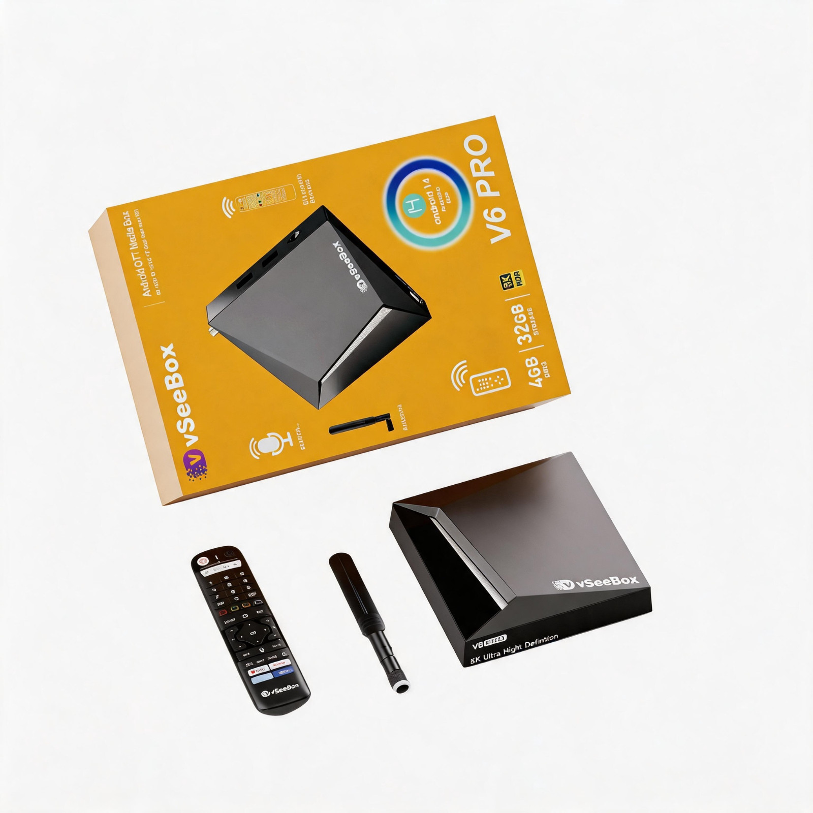 NWE vSeeBox V6 Pro – 8K Streaming Smart Media Device – Free Same Day Shipping