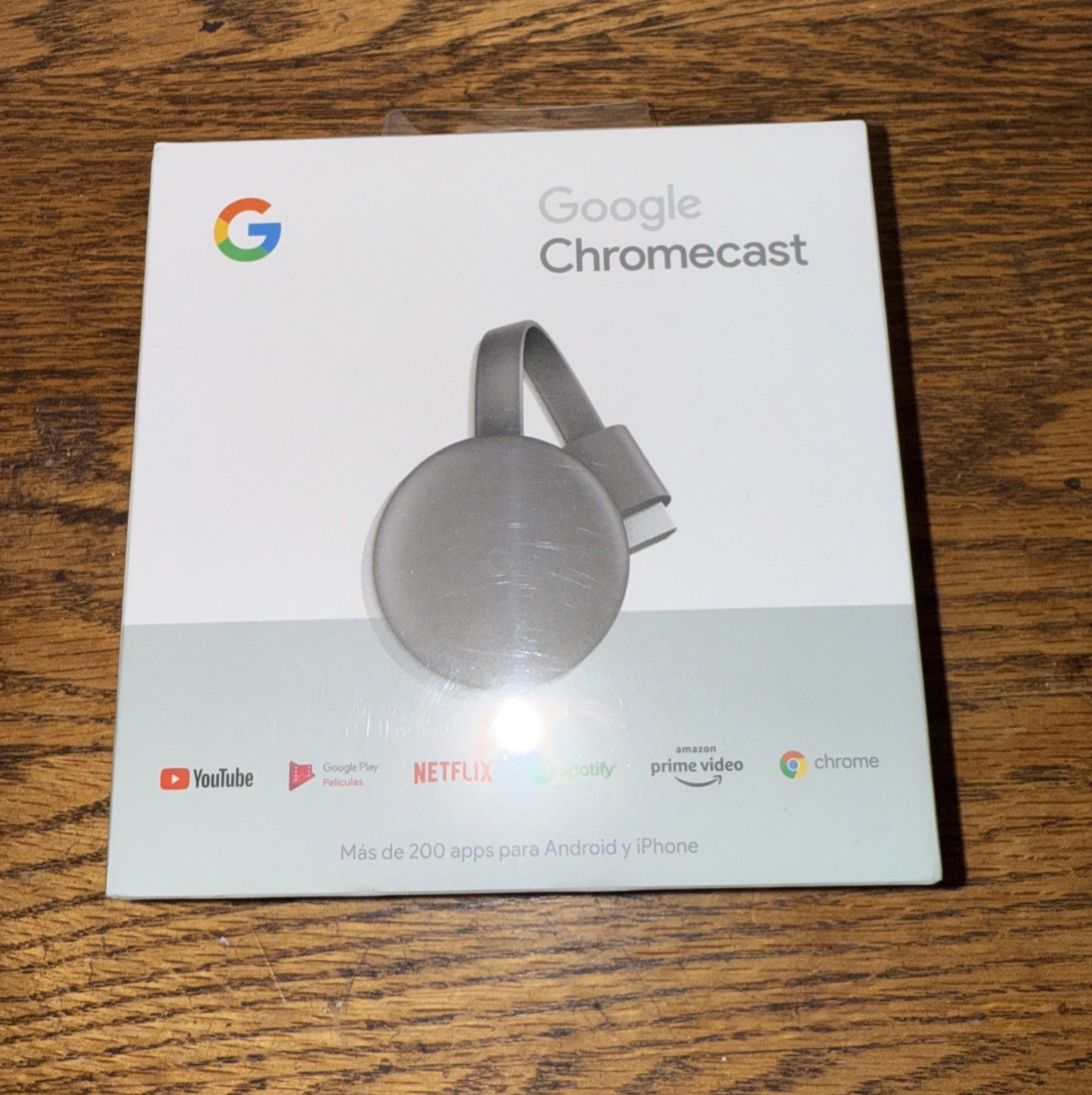 Google Chromecast GA00439 3rd Gen Media Streamer SPANISH LATAM, Charcoal